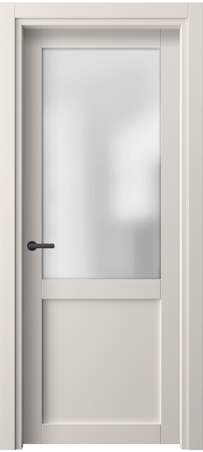 Межкомнатная дверь Нео 2122 ПЭТ тёплый-белый Сатинированное стекло Цена 30499 ₽ | Volhovec