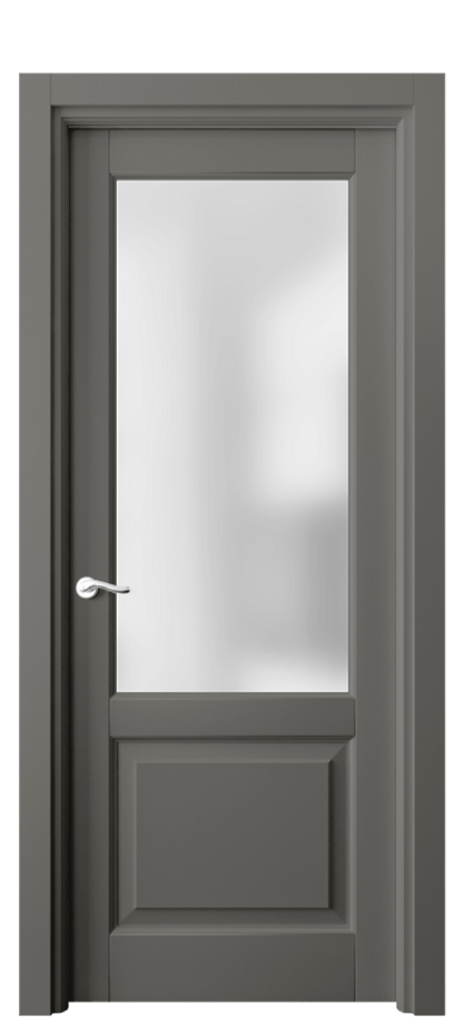 Межкомнатная дверь Лигнум 0740 Матовый классический серый Сатинированное стекло Цена 138460 сом | Volhovec