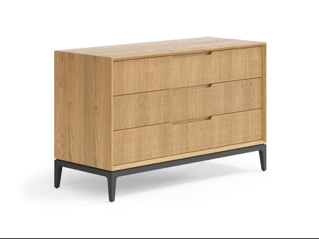 Мебель Комод Пьега 3 ящика. Цвет Дуб пшеничный матовый. Материал Массив дуба матовый. Коллекция Комод Пьега 3 ящика. Картинка.