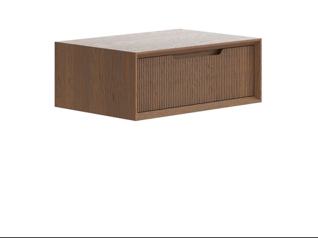 Мебель Тумба подвесная прикроватная Вельвет 1 ящик. Цвет Дуб каштановый матовый. Материал Массив дуба матовый. Коллекция Тумба подвесная прикроватная Вельвет 1 ящик. Картинка.