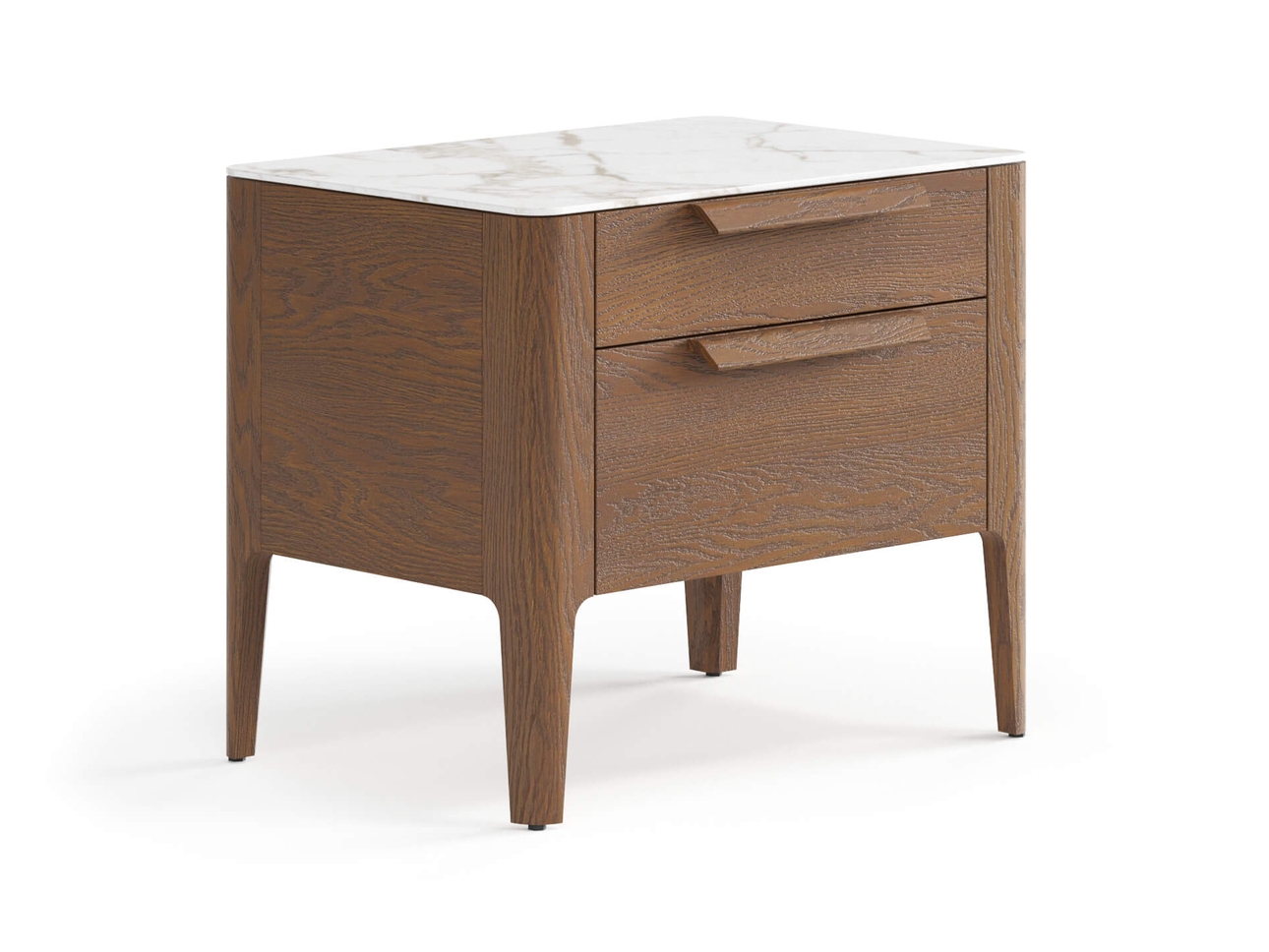 Тумба прикроватная Piega 2 ящика дуб каштановый матовый