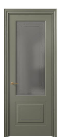 Межкомнатная дверь 8452 МОТ Серый сатин с гравировкой. Цвет Матовый оливковый тёмный. Материал Гладкая эмаль. Коллекция Маскот. Фото. Дверь межкомнатная 8452 МОТ Серый сатин с гравировкой. Цвет Матовый оливковый тёмный. Материал Гладкая эмаль. Коллекция Маскот. Картинка.