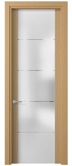 Дверь межкомнатная 4114 МШНДПР ГРА. Цвет Дуб песочный рифт матовый. Материал Мультишпон НатурВуд. Коллекция Планум. Картинка.