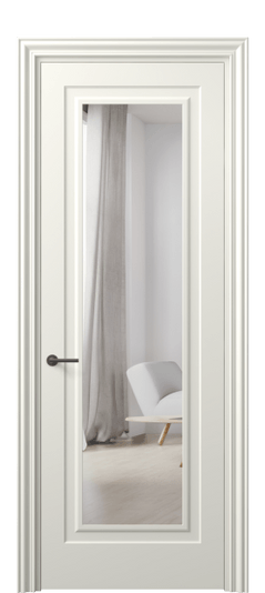 Межкомнатная дверь 8403 МЖМ Зеркало с одной стороны. Цвет Матовый жемчужный. Материал Гладкая эмаль. Коллекция Маскот. Фото. Дверь межкомнатная 8403 МЖМ Зеркало с одной стороны. Цвет Матовый жемчужный. Материал Гладкая эмаль. Коллекция Маскот. Картинка.